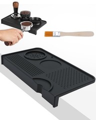 Upgraded Silicone Tamping Mat & Coffee Brush, Durable Tamper Mat Counter Pad,…