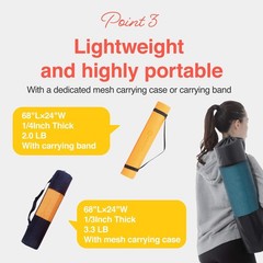 1/4 inch & 1/3 inch Thick Yoga Mat, High-Density Cushioning with Grip-Enhance…
