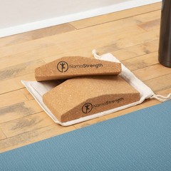Cork Yoga Wedge Block – Non-Slip Wrist Support, Set of 2