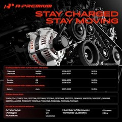 Alternator Compatible with Chevrolet Malibu 2007-2010 V6 3.5L / 2006-2007 V6