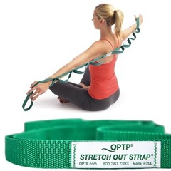 Stretch Out Strap for Flexibility & Mobility – Exercise Book Included, Ideal for
