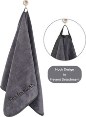Microfiber Gym Towels Bigger Size Super 3P-15×31 inches, Grey+blue+purple