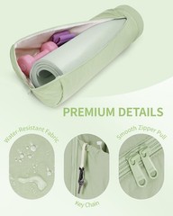 Puffy Yoga Mat Bag Yoga Gym Bags for Men, Full-Zip Pilates Bag with Wet Pocke…