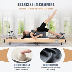 SLSY Pilates Reformer Foldable Machine Equipment for Home Gym Aerobic Exercise