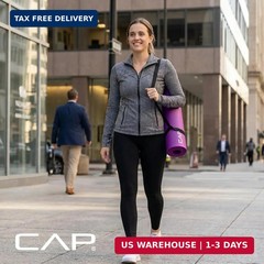 CAP Barbell 1/2-Inch High Density Exercise Yoga Mat with Strap | Multiple Option