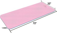 Extra Thick TPE Yoga Mat – 72″x 32″ Thickness 1/2 Inch -Eco Friendly- With Hi…