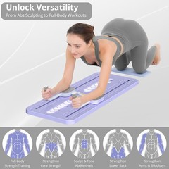 5 in 1 Pilates Board – Multi-Purpose Foldable Pilates Reformer Board for Home