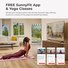 Sunny Health & Fitness Non-Slip Yoga Mat – Durable, Anti-Tear, Lightweight, Cush