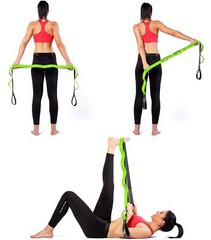 Stretching Strap with Loops – Non Elastic Stretch Band for Physical Therapy Y…
