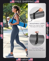 MRZZATA Yoga Mat Carrier Strap – Adjustable Thick and Wide Strap for Carrying
