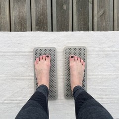 Sadhu board with Galvanized nails “Flower of Life”, Foot massage Reflexology