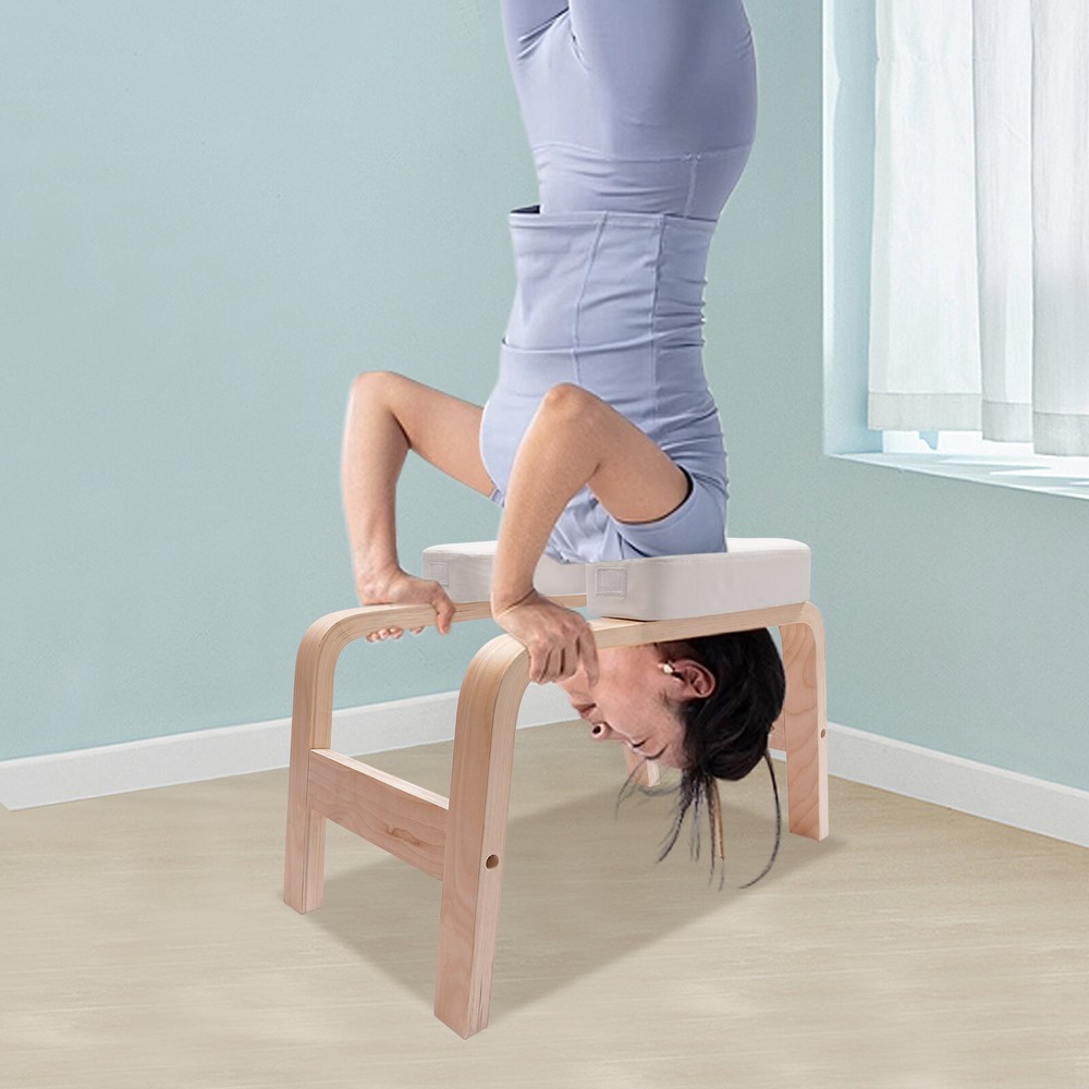 Yoga Headstand Bench Exercise Inversion Stool Workbench Upside Down Chair