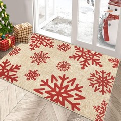 Christmas Large Dirt Trapping Mat 80 x 120cm, Non Slip Machine Washable…