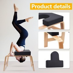 Yoga Headstand Bench, Yoga Inversion Chair, Headstand Trainer with Wood Frame US