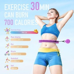 Weighted Hula Circle Hoops for Adults Weight Loss, Infinity Fitness Hoop Plus…