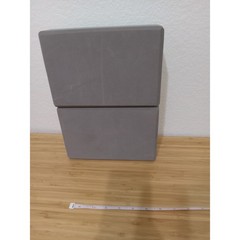 Heathyoga Set of 2 Yoga Blocks Teal Grey High Density EVA Foam Fitness Support