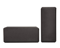 MUNE EVA Yoga Block High Density Black Set of 2 and 1 Blue Yoga Resistance Strap