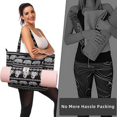Yoga Bags for Women with Yoga Mats Bags Carrier Carryall Canvas Tote for Pilates