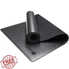 KEEP Black 72″x26″ Yoga Mat PU Rubber