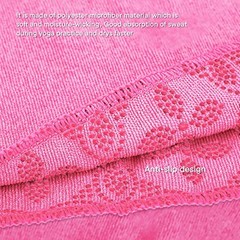 Hot Pink Non-Slip Yoga Towels with Grip Dots – Super Hot Pink