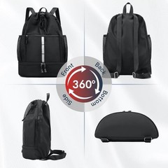 PinCute Drawstring Gym Bag for Men/Women – Mesh Beach Swim Bags Sports Backpa…