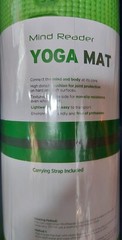 Mind Reader Green Yoga Mat Carrying Strap Included Exercise Gym Stretch Workout