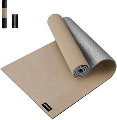 Extra Large Yoga Mat (84”X30”) – 1/4” Thick Durable Natural Linen, Non-Slip &