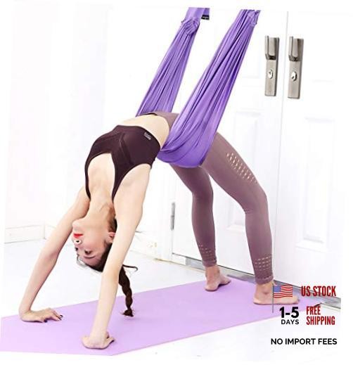 Waist Back Leg Stretch Strap/Yoga Fitness Band, Leg Stretching Assist Purple
