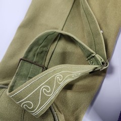 Vtg Gaiam Purple Anti Slip Yoga Mat Green Canvas Carry Bag Pilates Fitness