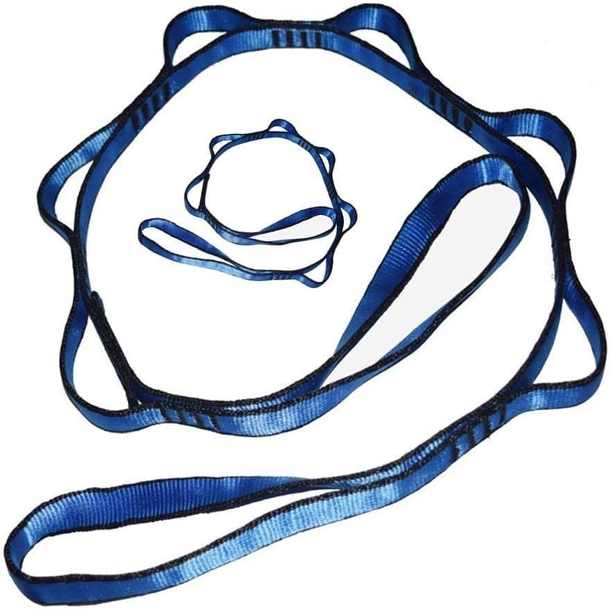 2Pcs Nylon Daisy Chain 6 Loop Adjustable Multipurpose Strap Rope 25Kn Strong Cli