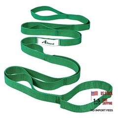 Abiarst Stretching Strap Yoga Straps for Physical Therapy, 10 Loops Non Green