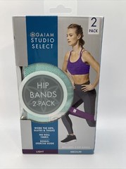 GAIAM STUDIO SELECT HIP BANDS 2 PACK SET LIGHT MEDIUM *BRAND NEW*