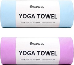 2-Pack Non-Slip Microfiber Yoga Towel 72”x26.5” for Hot Yoga & Pilates