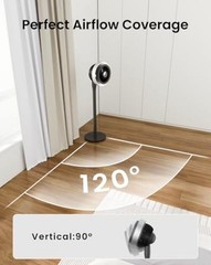 Standing Fan for Bedroom, (60°/90°/120°) Oscillating Fan with Light, Digital