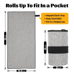 NUOYEE 3 Pack Microfiber Gym Towel Fast Drying 15.5 inches x 31 inches, 3pcs