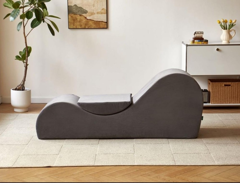 Grey Kama Tantra Sutra Sex Couch Exotic Furniture Sofa Chaise Lounge Yoga Chair