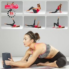 Yoga Blocks 2 Pcs, 9″x6″x3″ Brick Foam EVA Block Large, Grey