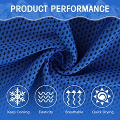 Hosuly 50 Pack Cooling Towels, 40″x12″ Yoga Towels Ice Breathable Soft Chilly Sw