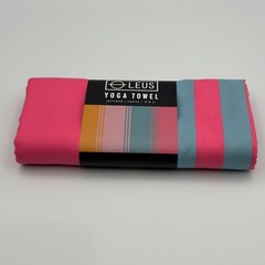 Leus Yoga Eco Towel Zuma Microfiber Antimicrobial Yellow Pink Blue Stripe 68×24