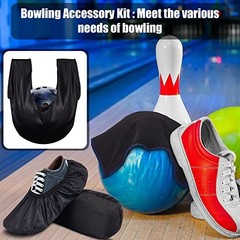 4 Pcs Bowling Accessories Kit Bowling Shoe Covers for Men Non Slip Large