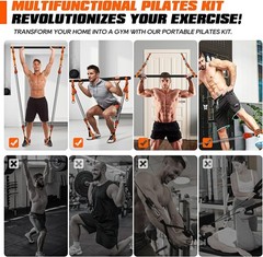 Durable Pilates Training Bar Set – Resistance Bands for Strength and Mobility