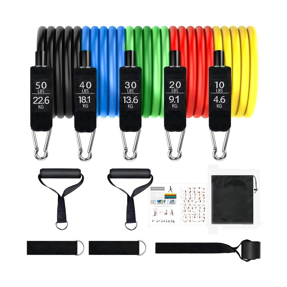 Resistance Bands Set, Exercise Bands, Work Out Bands with Handl… FAST USA SHIP