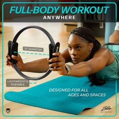 Versatile 12″ Pilates Circle with Dual Grip for Sculpting & Toning Workouts