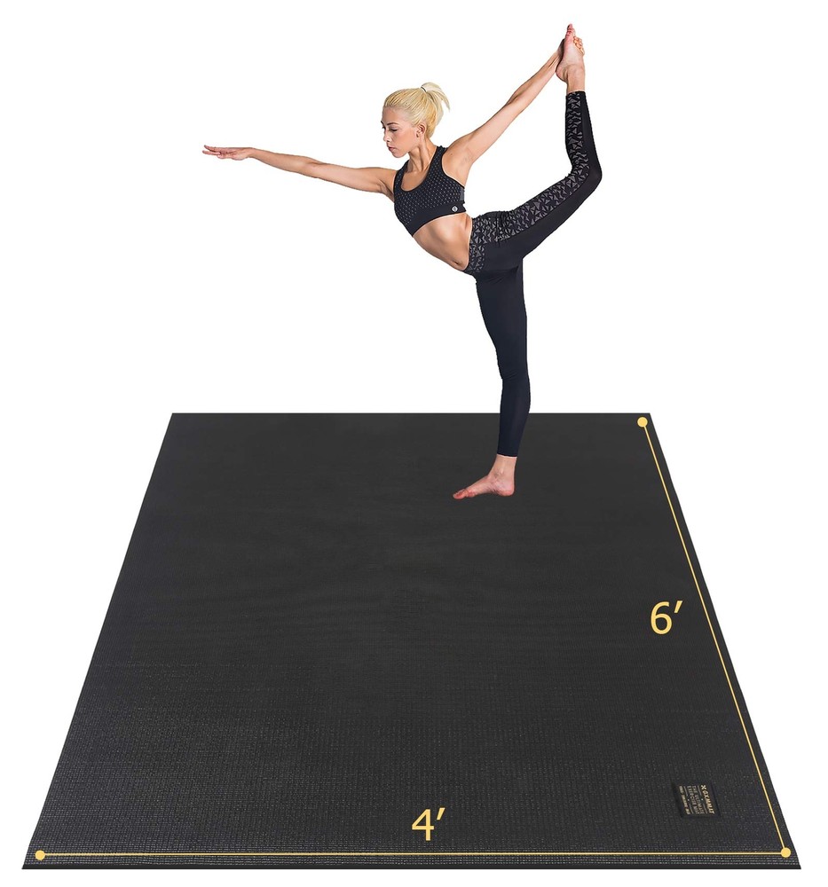 Large Yoga Mat 6’x4’/6’x6’/7’x5′(7mm/9mm), Extra Thick Workout Mats for Home …