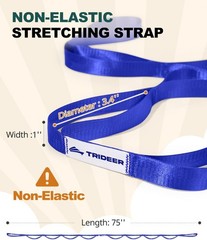 Trideer Stretching Strap Yoga Strap Physical Therapy for Home Workout, Exercise