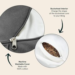 Meditation Cushion Buckwheat Hull Fill Adjustable Yoga Support