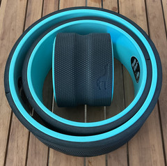 Chirp Foam Roller Wheel for Back Pain Relief, Muscle Therapy – Black/Teal 3-Pack