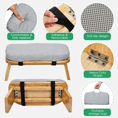 Portable Meditation Kneeling Stool with Soft Cushion & Carrying Bag – Foldable