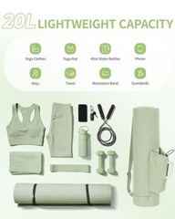 Puffy Yoga Mat Bag Yoga Gym Bags for Men, Full-Zip Pilates Bag with Wet Pocke…