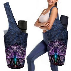 Women’s Boho Durable Yoga Mat Bag Carrier with Large Side Pocket for Pilates,…